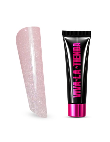 Polygel Viva La Tienda – MACARONS 03 15ml Rose – roz cu sclipici extrafin, aderență puternică