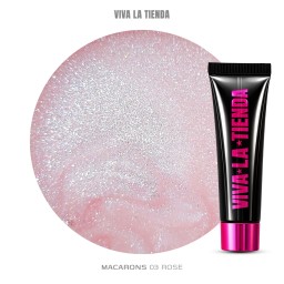 Polygel Viva La Tienda – MACARONS 03 15ml Rose – roz cu...