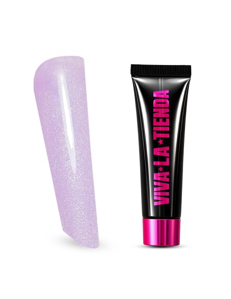 Polygel Viva La Tienda – MACARONS 05 15ml Orchid – violet cu sclipici extrafin, aderență puternică