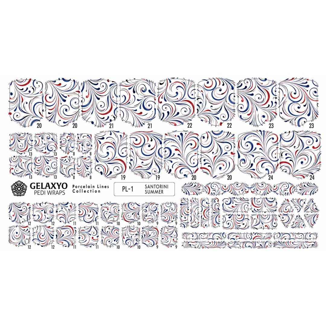 PEDI WRAPS PORCELAIN LINES PL-1 GELAXYO CU 38...