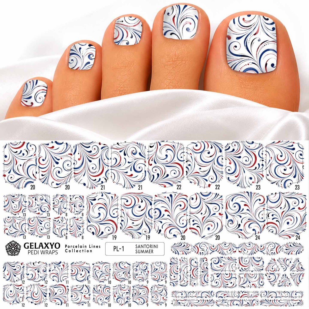 PEDI WRAPS PORCELAIN LINES PL-1 GELAXYO