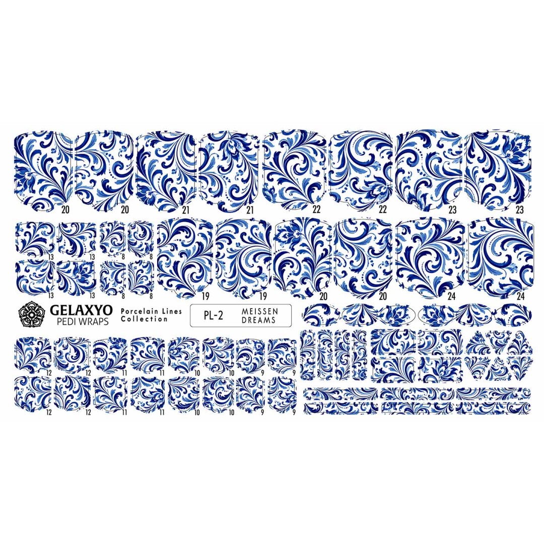 PEDI WRAPS PORCELAIN LINES PL-2 GELAXYO CU 38...
