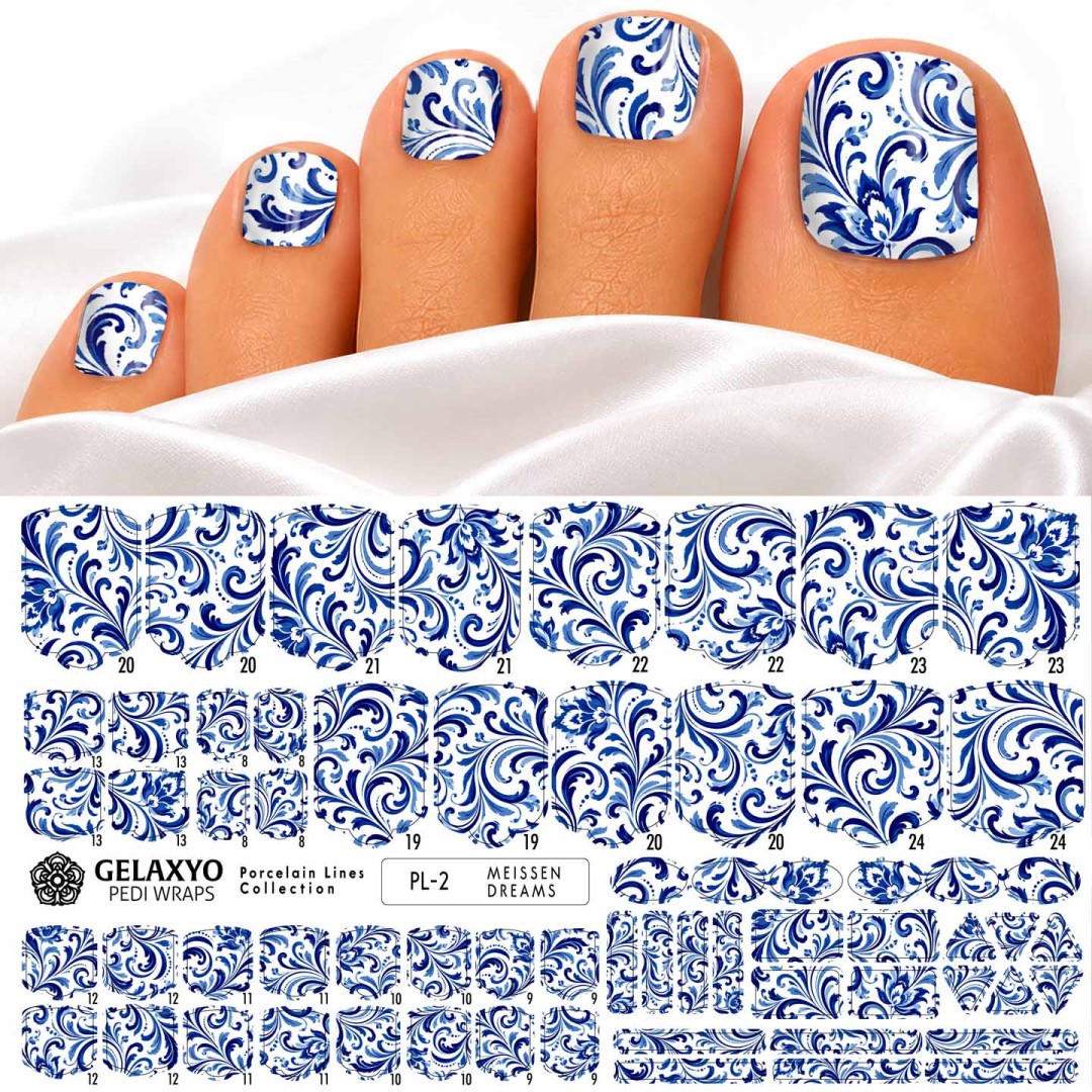 PEDI WRAPS PORCELAIN LINES PL-2 GELAXYO