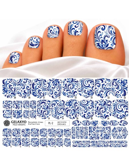 PEDI WRAPS PORCELAIN LINES PL-2 GELAXYO