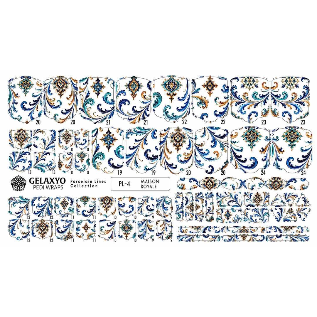 PEDI WRAPS PORCELAIN LINES PL-4 GELAXYO CU 38...