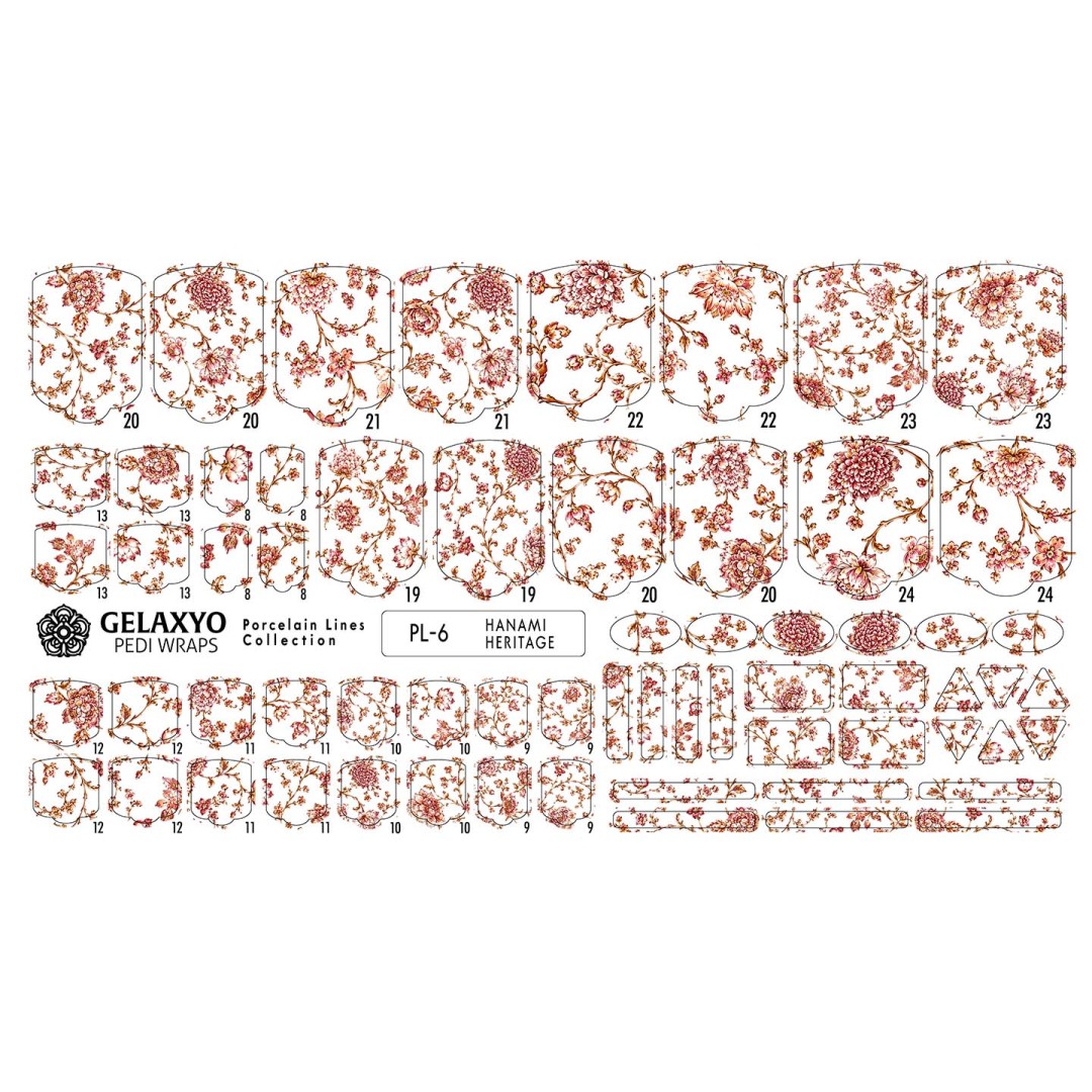 PEDI WRAPS PORCELAIN LINES PL-6 GELAXYO CU 38...