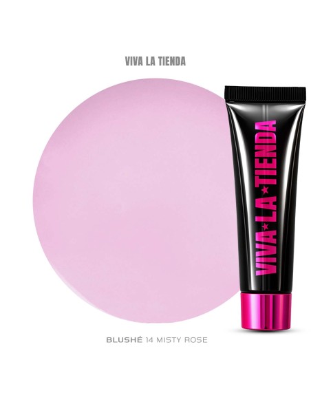 Polygel Viva La Tienda – Blushé 14 Misty Rose 15ml – roz delicat, aderență optimă, se pilește ușor, pentru construcție cu aspect statement și control precis