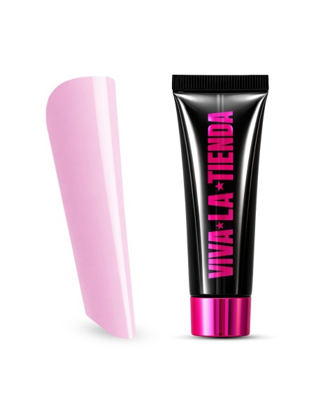 Polygel Viva La Tienda – Blushé 14 Misty Rose 30ml – roz delicat, aderență optimă, se pilește ușor, pentru construcție cu aspect statement și control precis