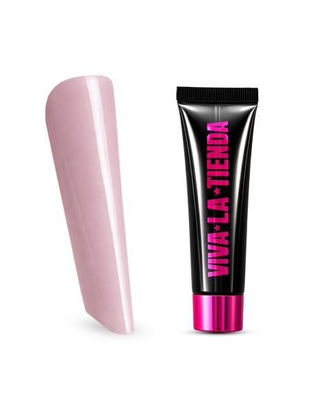 Polygel Viva La Tienda – Blushé 16 Cashmere Pink 15ml – nude delicat, aderență optimă, se pilește ușor, pentru construcție cu versatilitate și control precis