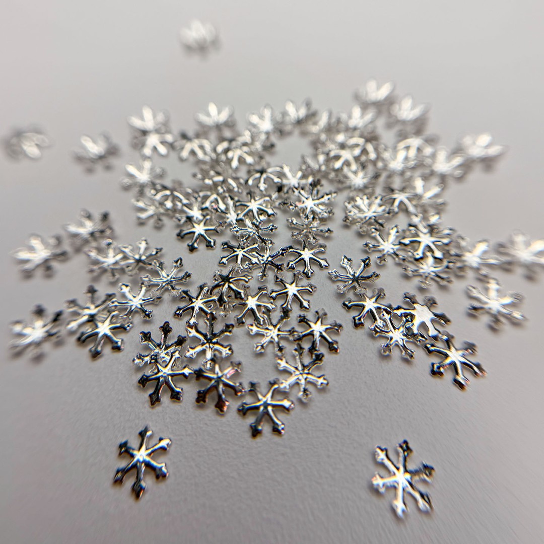 ORNAMENTE 3D ARGINTII FULG DE NEA