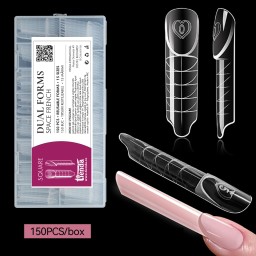 DUAL FORMS TIPS - SPACE FRENCH SQUARE SET 150 BUC