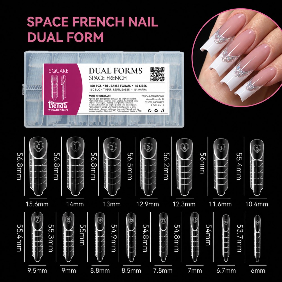 DUAL FORMS TIPS - SPACE FRENCH SQUARE SET 150...