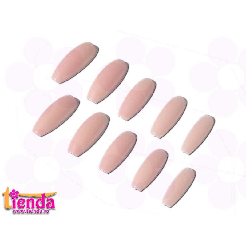 Tipsuri Forma Balerina Natur Set 100 Buc Tienda Ro Nails