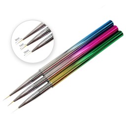 SET 3 PENSULE VĂRF SUBȚIRE MÂNER METALIC