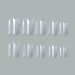 NAIL FORMS ”FULL FRENCH” SET 20 BUC 10 MĂRIMI REUTILIZABILE