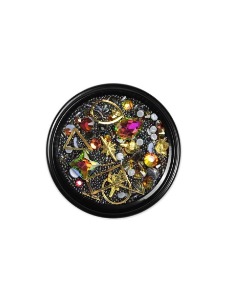 MIX CRISTALE FAȚETATE MULTICOLORE SI ORNAMENTE UNGHII