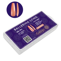 GEL TIPS BALLERINA LONG PINK BEIGE SET 240 BUC DIVERSE MĂRIMI 