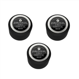 GEL UV 3 în1 Tienda Euronägel CLEAR  3 x 50ml